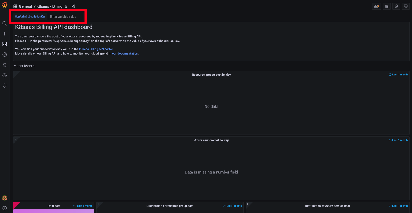 Billing Grafana Dashboard